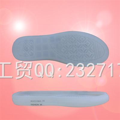 2018新款PVC透明J-5801/35-39#休闲女鞋系列